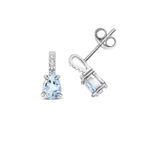 Aquamarine Stud Earrings